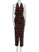 Diane von Furstenberg Floral Print Halterneck Jumpsuit
