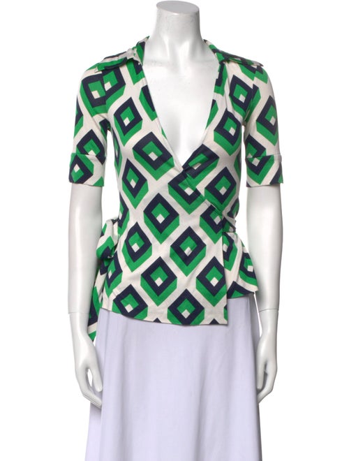 Diane von Furstenberg Silk Printed Polo