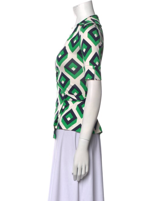 Diane von Furstenberg Silk Printed Polo