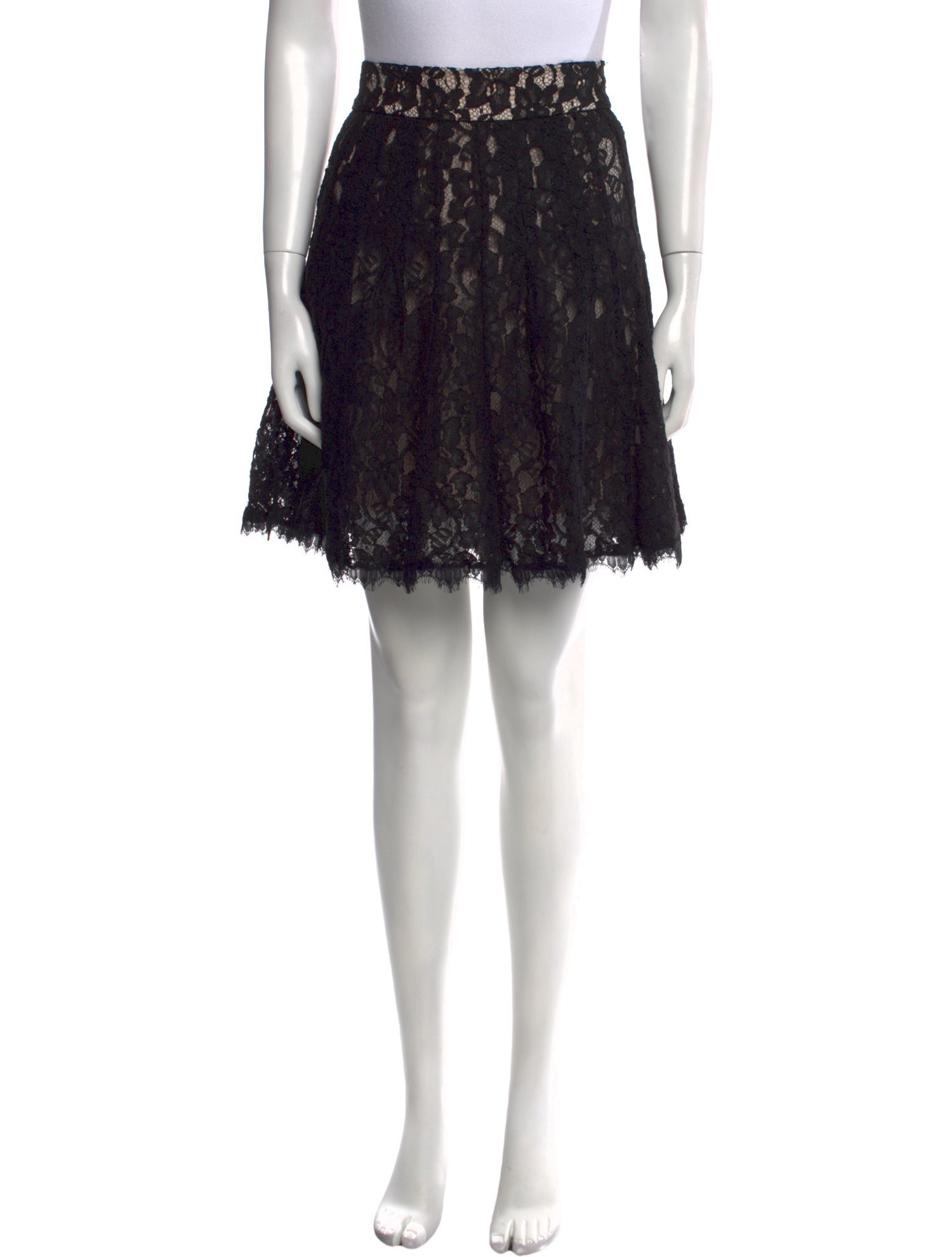Diane von Furstenberg Lace Pattern Mini Skirt