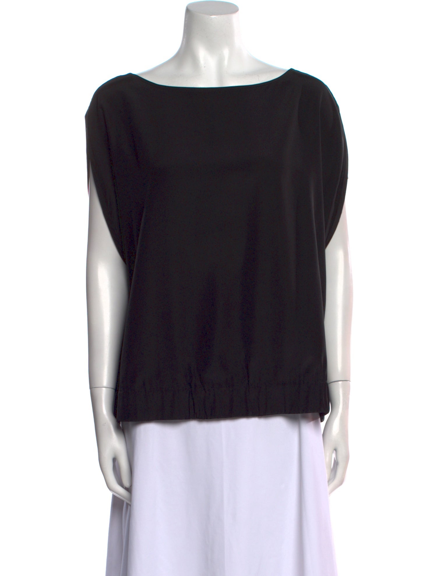 Diane von Furstenberg Silk Bateau Neckline Top