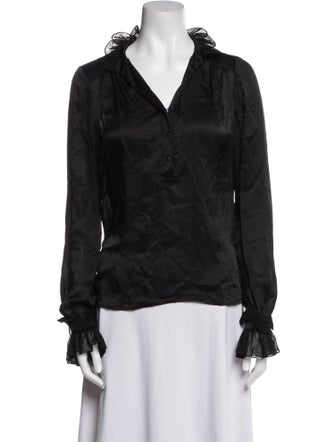 Diane von Furstenberg Silk V-Neck Blouse