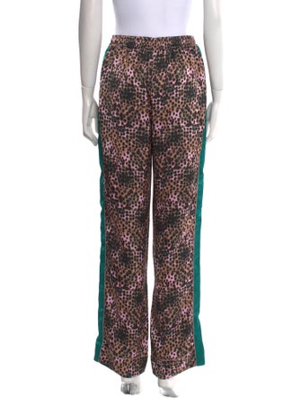 Diane von Furstenberg Animal Print Wide Leg Pants