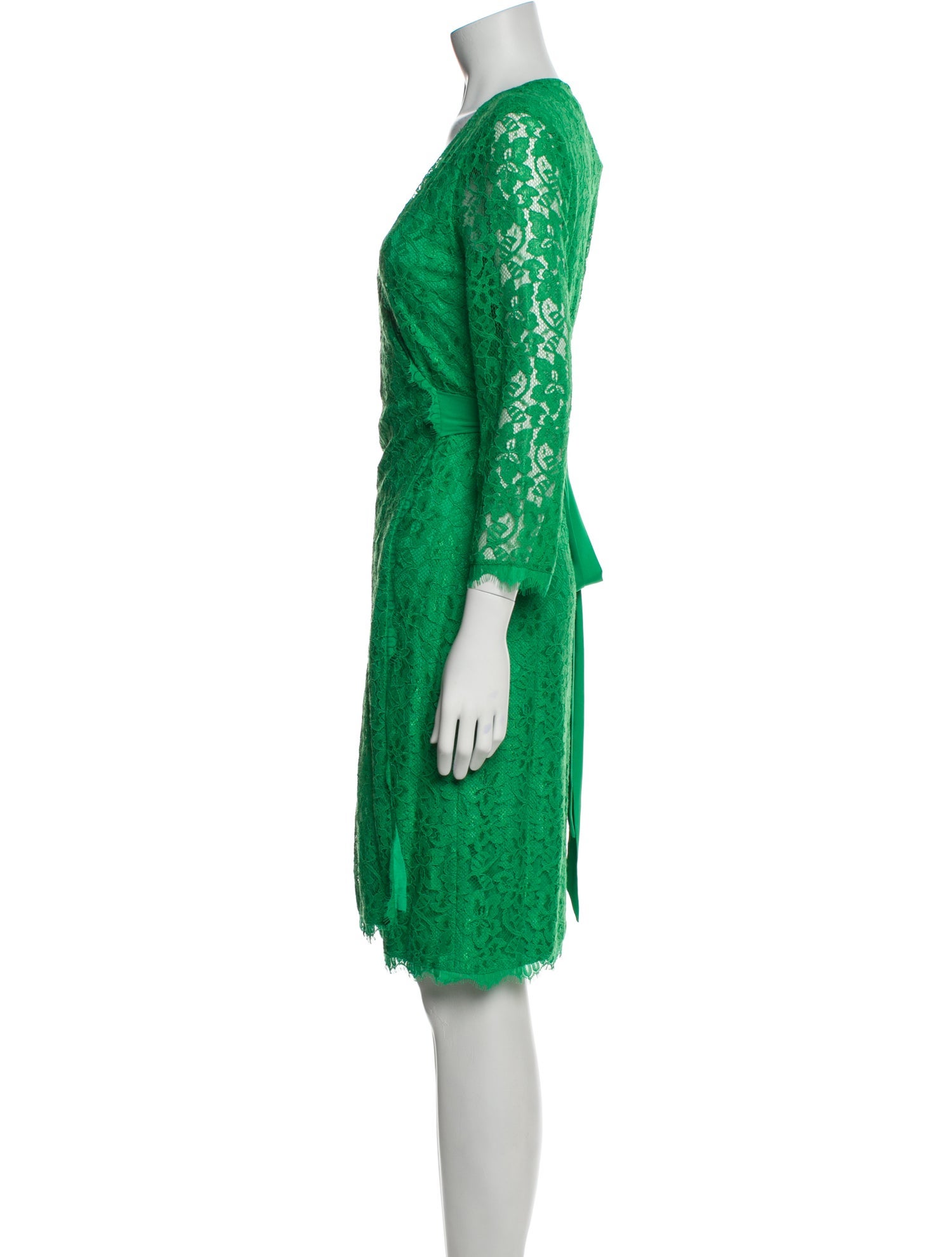 Diane von Furstenberg Lace Pattern Knee-Length Dress