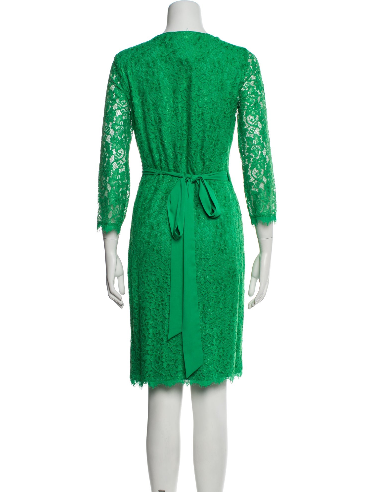 Diane von Furstenberg Lace Pattern Knee-Length Dress