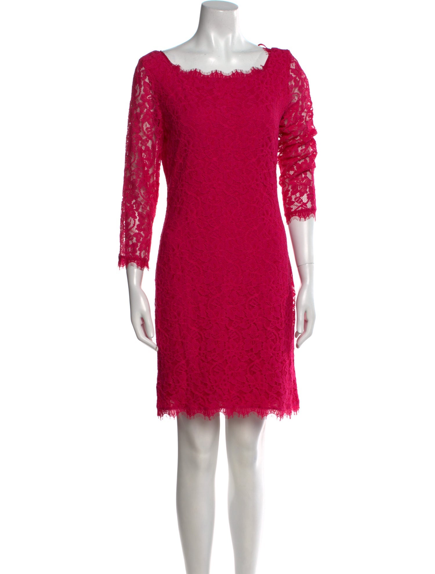 Diane von Furstenberg Bateau Neckline Mini Dress