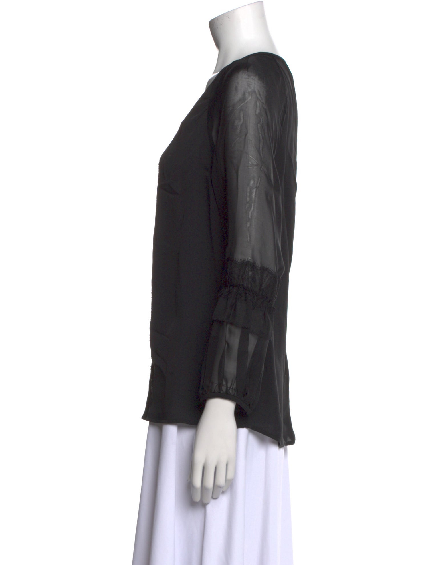 Diane von Furstenberg Silk V-Neck Button-Up Top