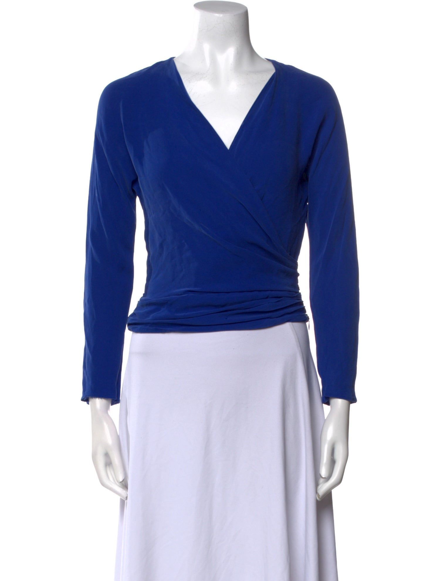 Diane von Furstenberg Silk V-Neck Crop Top