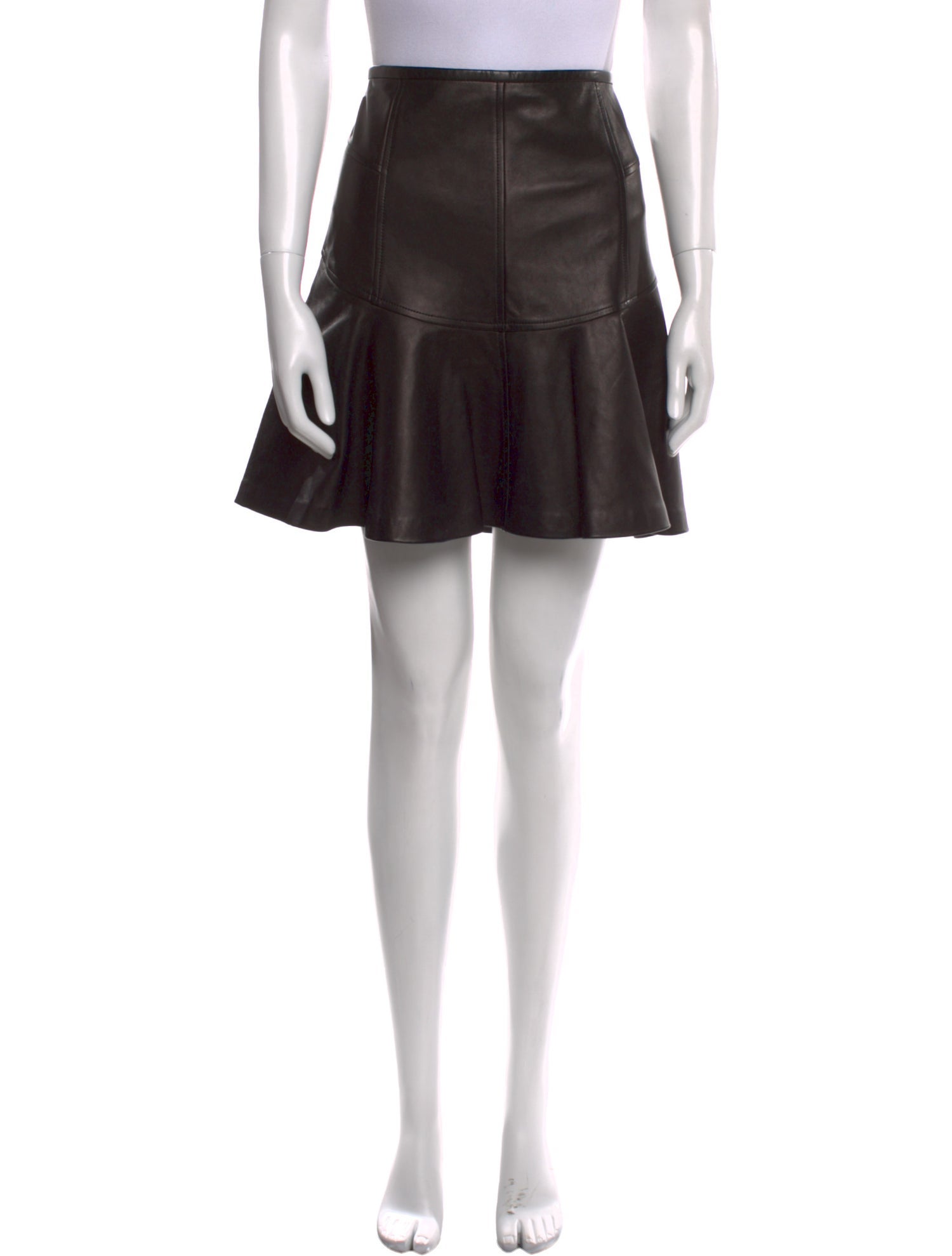Diane von Furstenberg Lamb Leather Mini Skirt