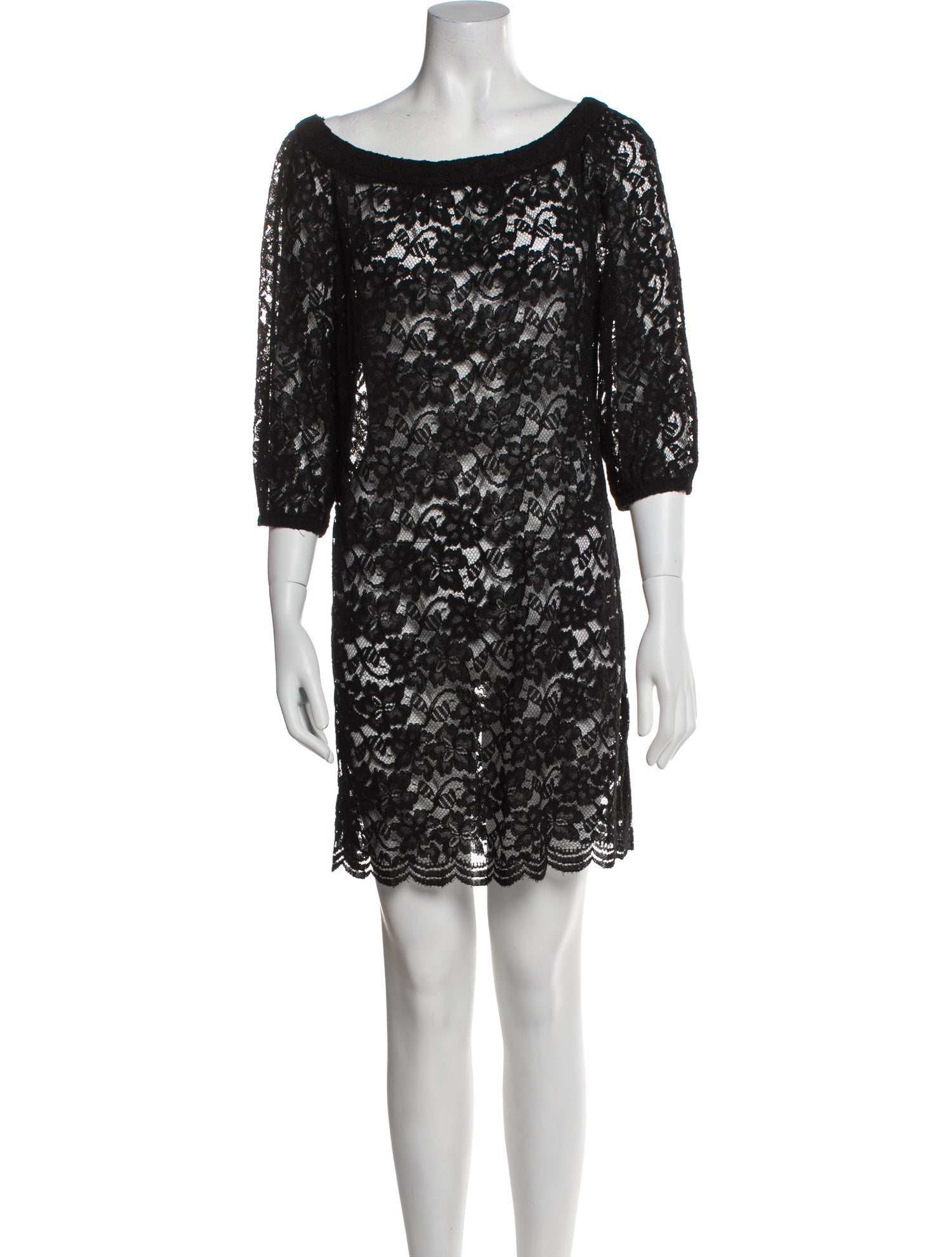 Diane von Furstenberg Lace Pattern Mini Dress