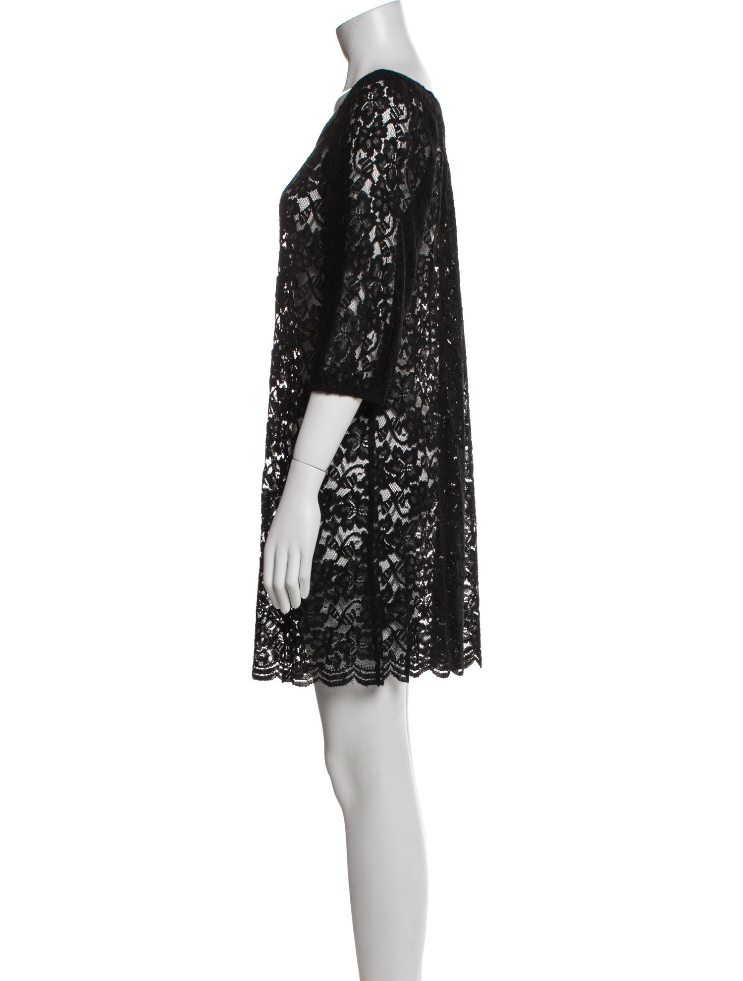 Diane von Furstenberg Lace Pattern Mini Dress