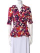 Diane von Furstenberg Silk Floral Print Blouse