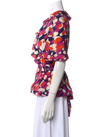 Diane von Furstenberg Silk Floral Print Blouse
