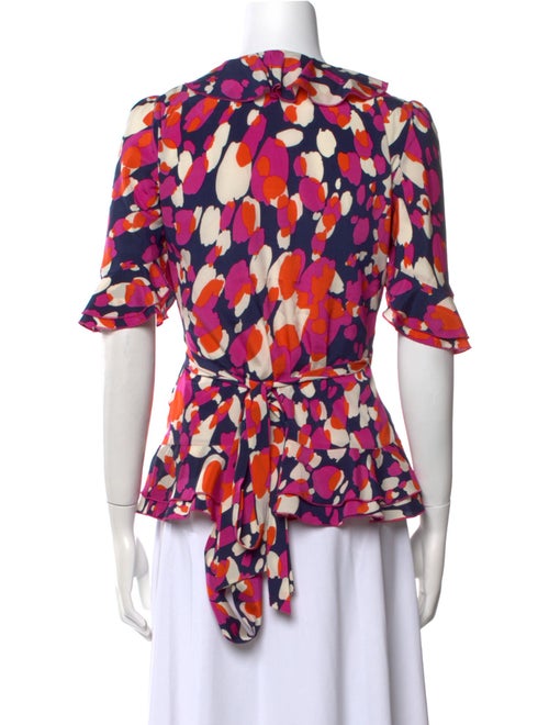 Diane von Furstenberg Silk Floral Print Blouse