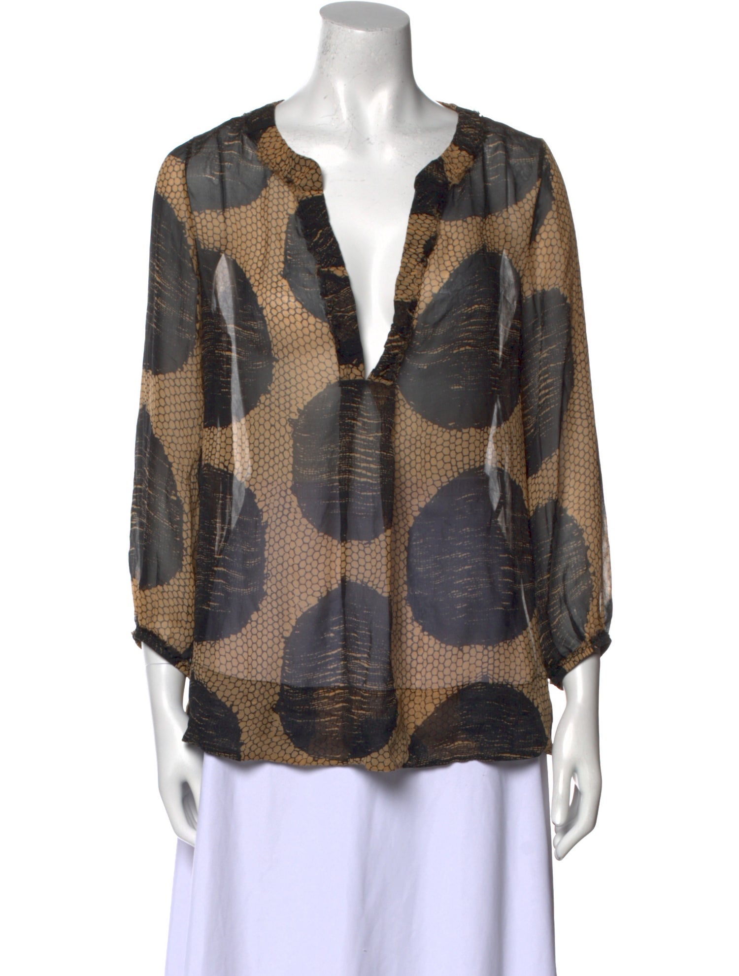 Diane von Furstenberg Silk Printed Blouse