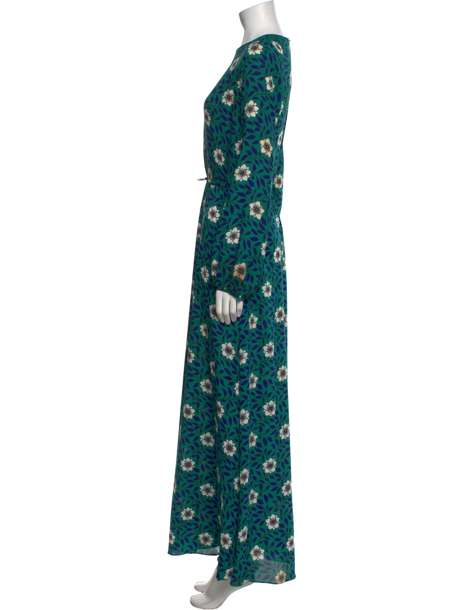 Diane von Furstenberg Floral Print Long Dress