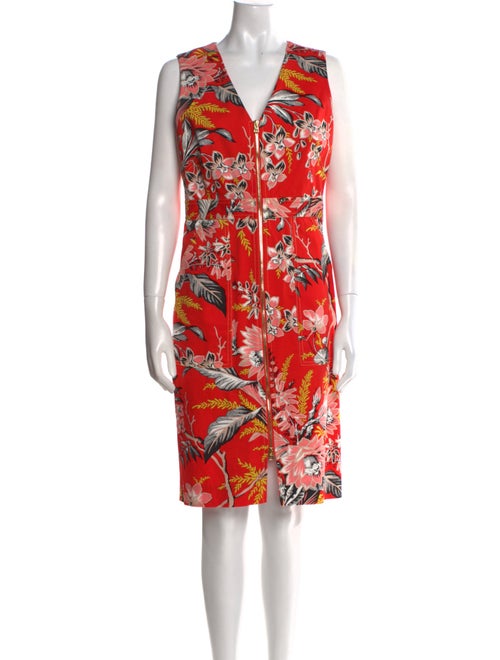 Diane von Furstenberg Floral Print Knee-Length Dress