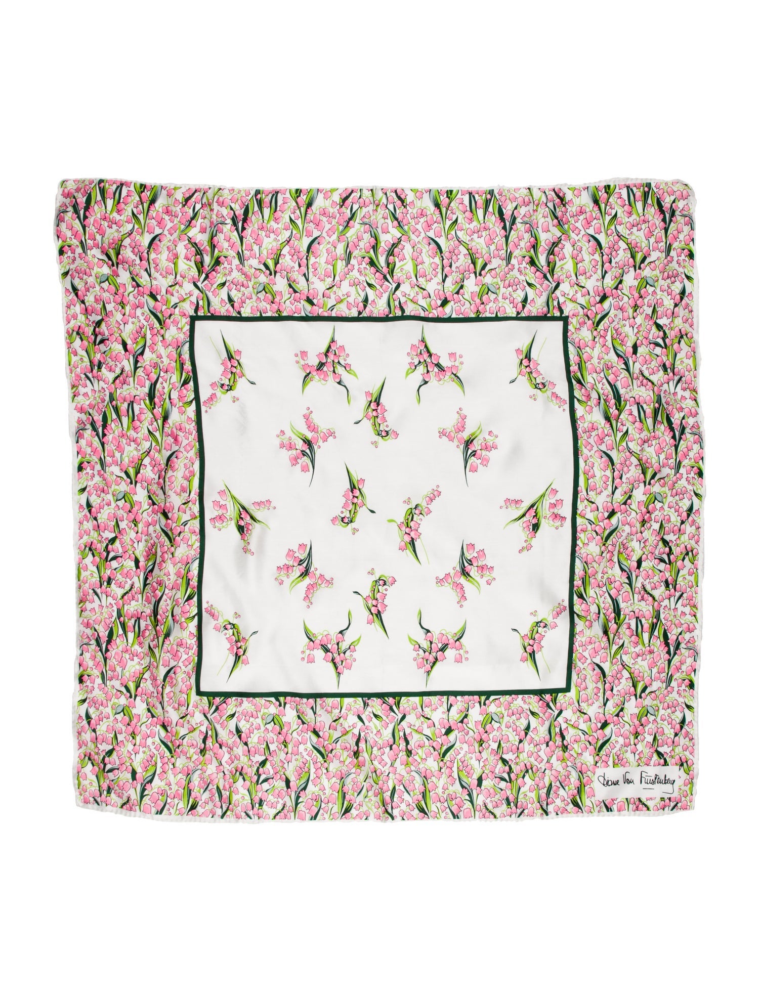 Diane von Furstenberg Silk Floral Print Scarf