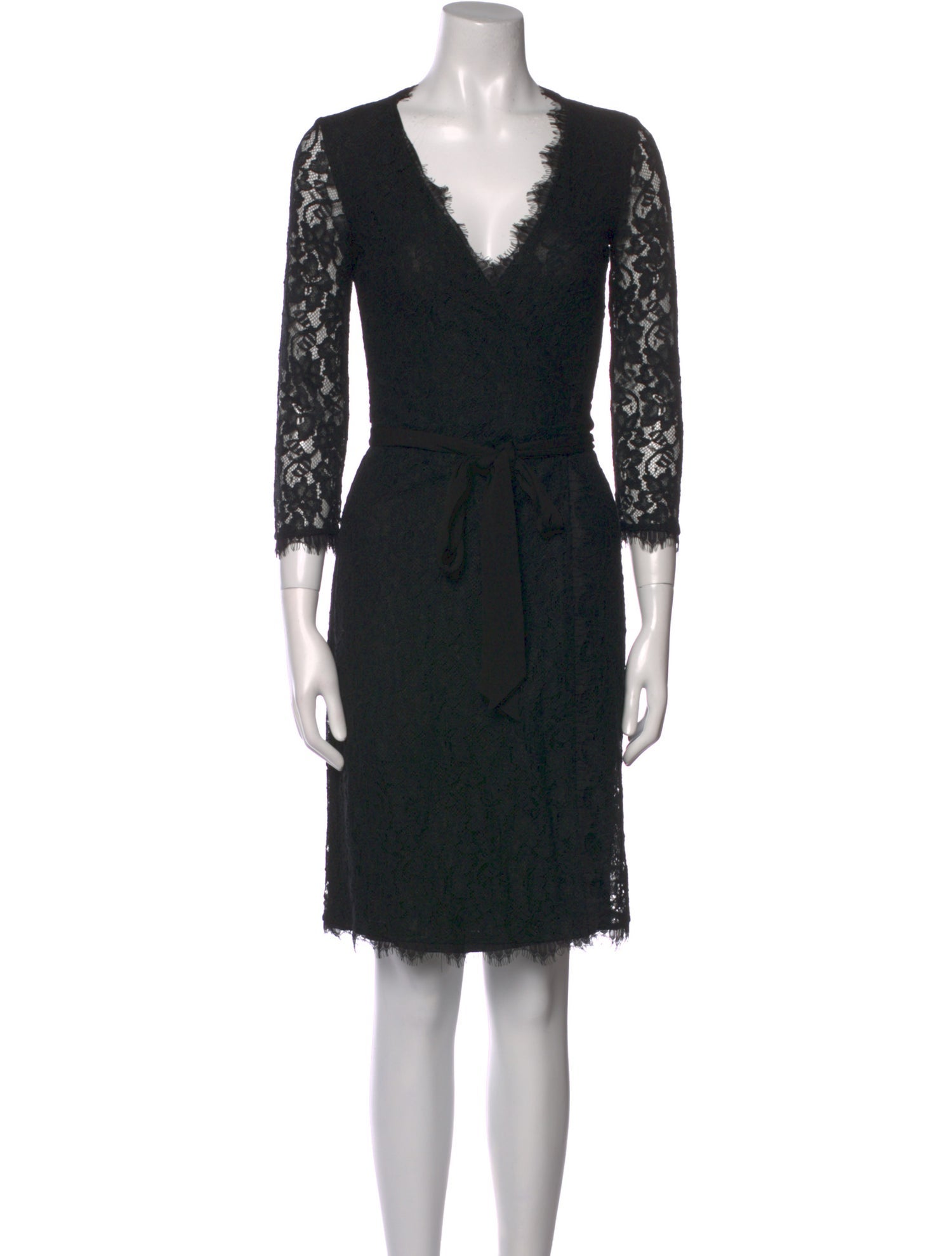 Diane von Furstenberg Lace Pattern Knee-Length Dress