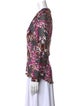 Diane von Furstenberg Silk Floral Print Button-Up Top