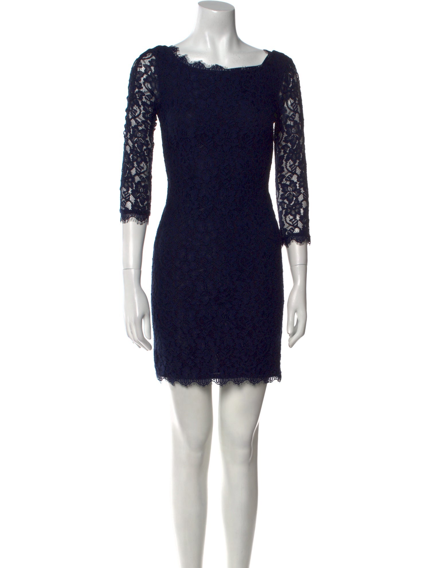 Diane von Furstenberg Lace Pattern Mini Dress