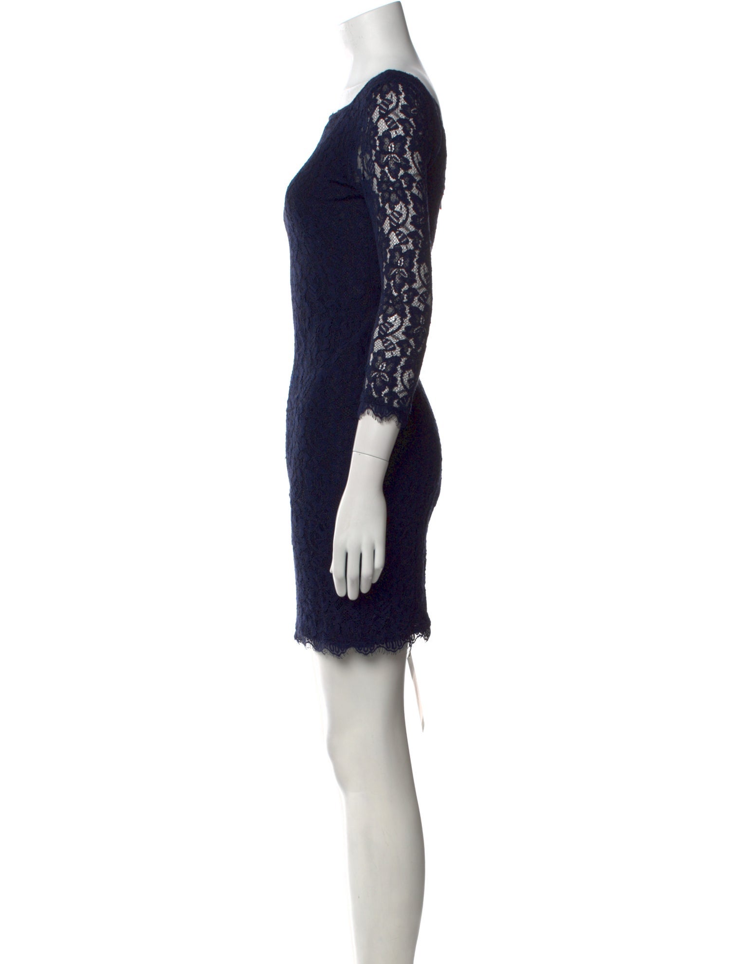 Diane von Furstenberg Lace Pattern Mini Dress