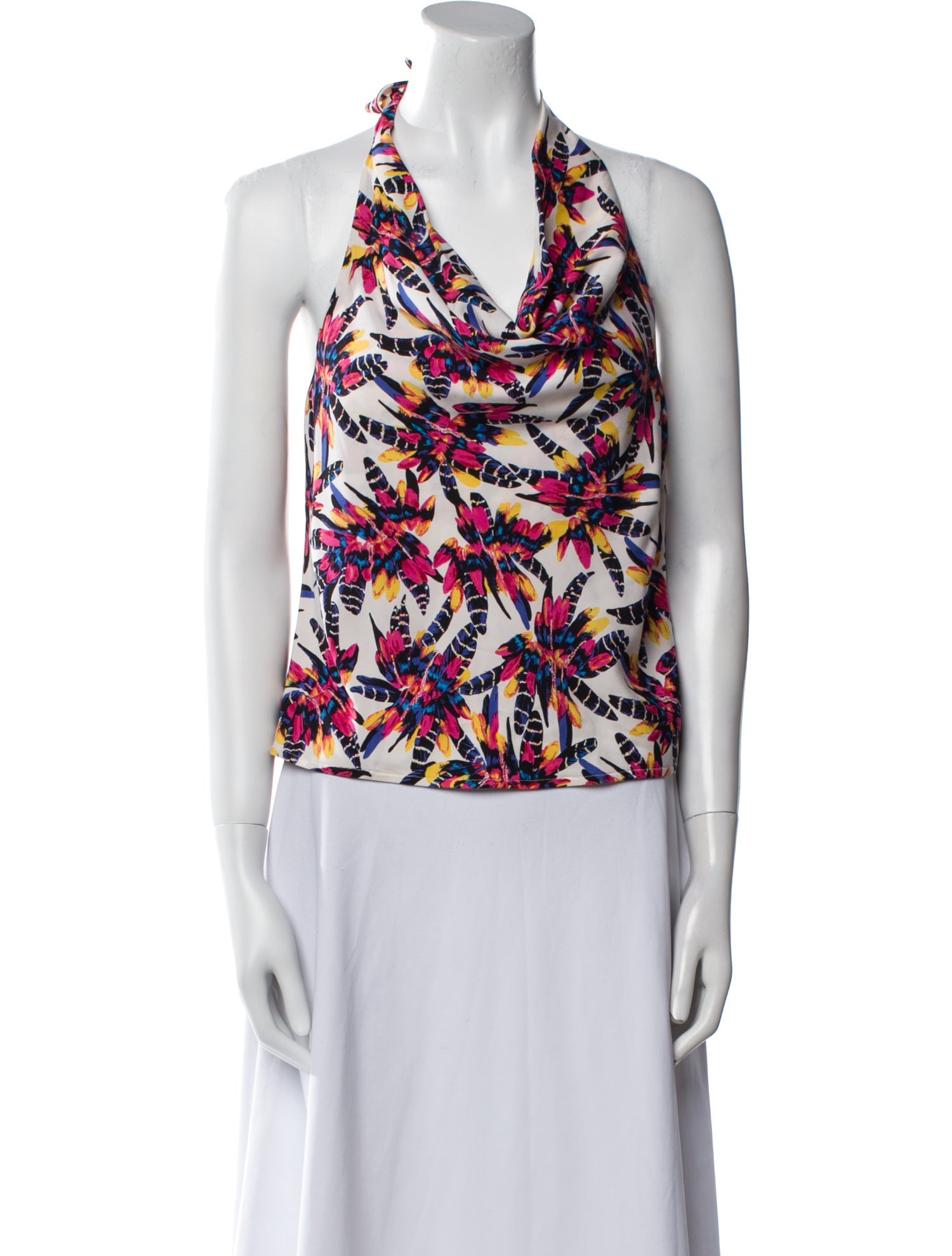 Diane von Furstenberg Silk Floral Print Top