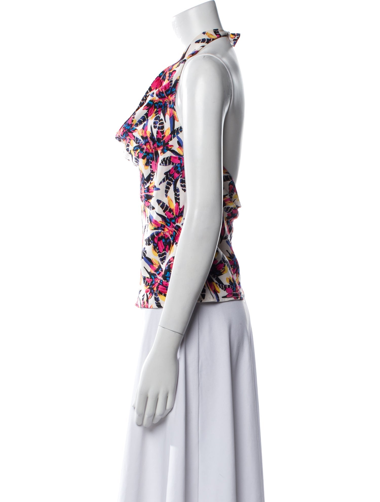 Diane von Furstenberg Silk Floral Print Top