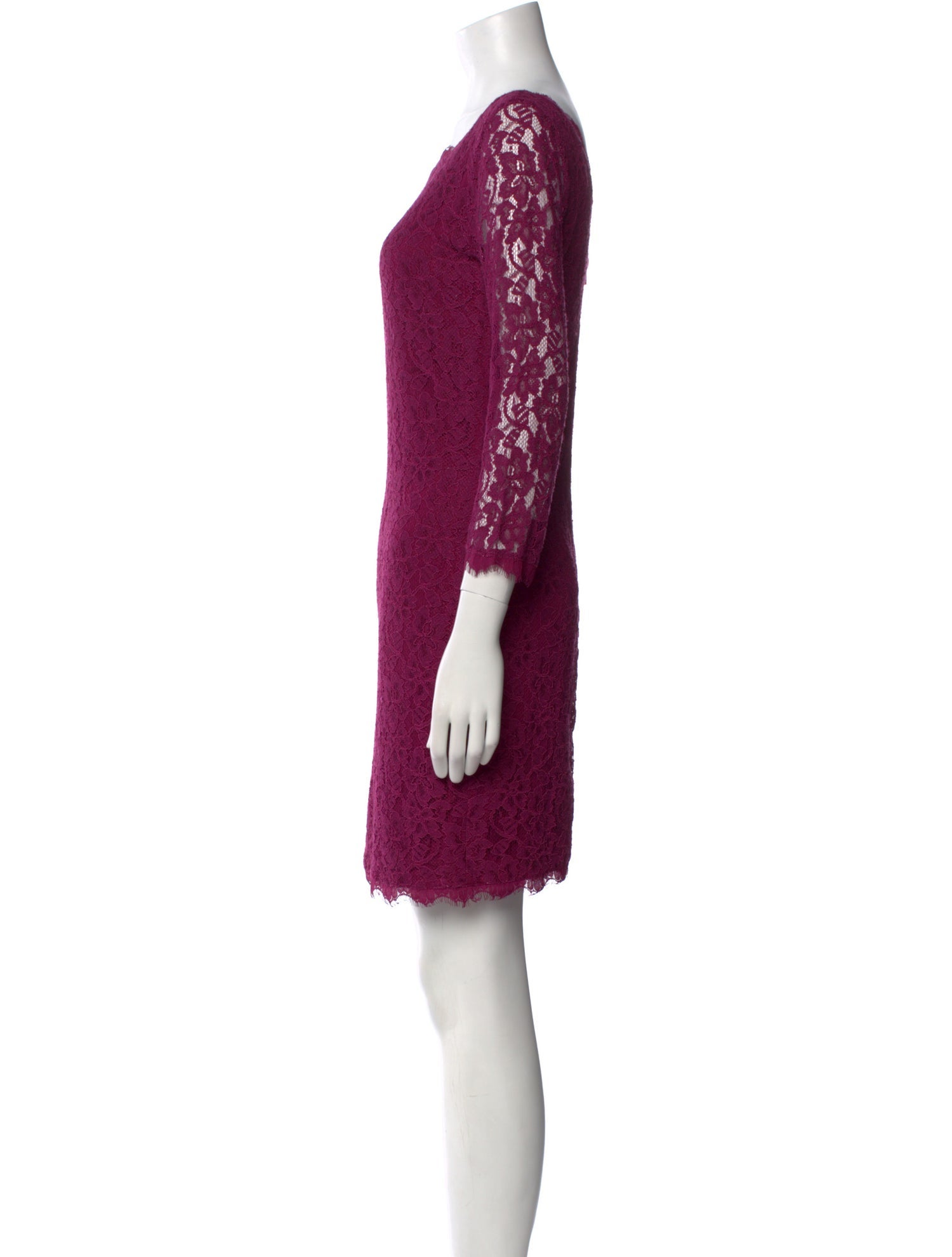 Diane von Furstenberg Lace Pattern Mini Dress