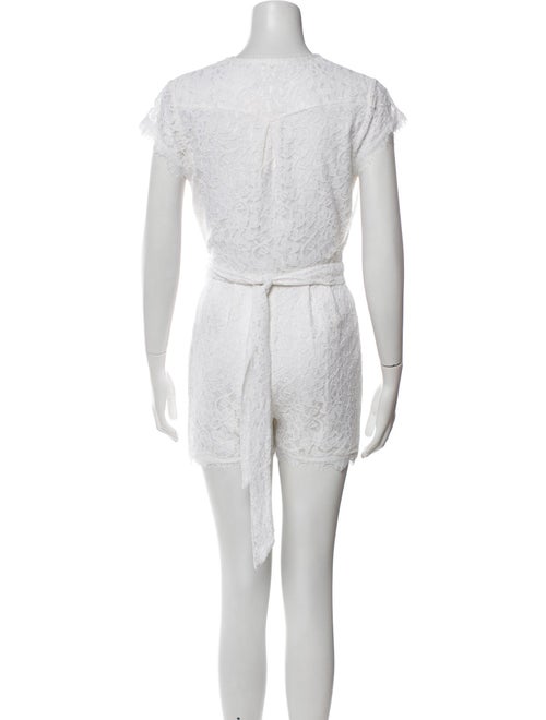 Diane von Furstenberg Lace Pattern V-Neck Romper