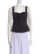 Diane von Furstenberg Square Neckline Sleeveless Crop Top