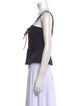 Diane von Furstenberg Square Neckline Sleeveless Crop Top
