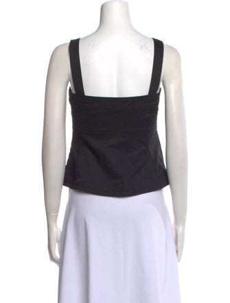 Diane von Furstenberg Square Neckline Sleeveless Crop Top
