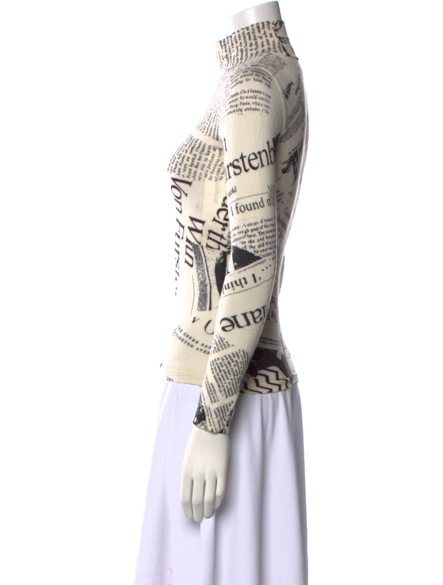 Diane von Furstenberg Merino Wool Printed Sweater