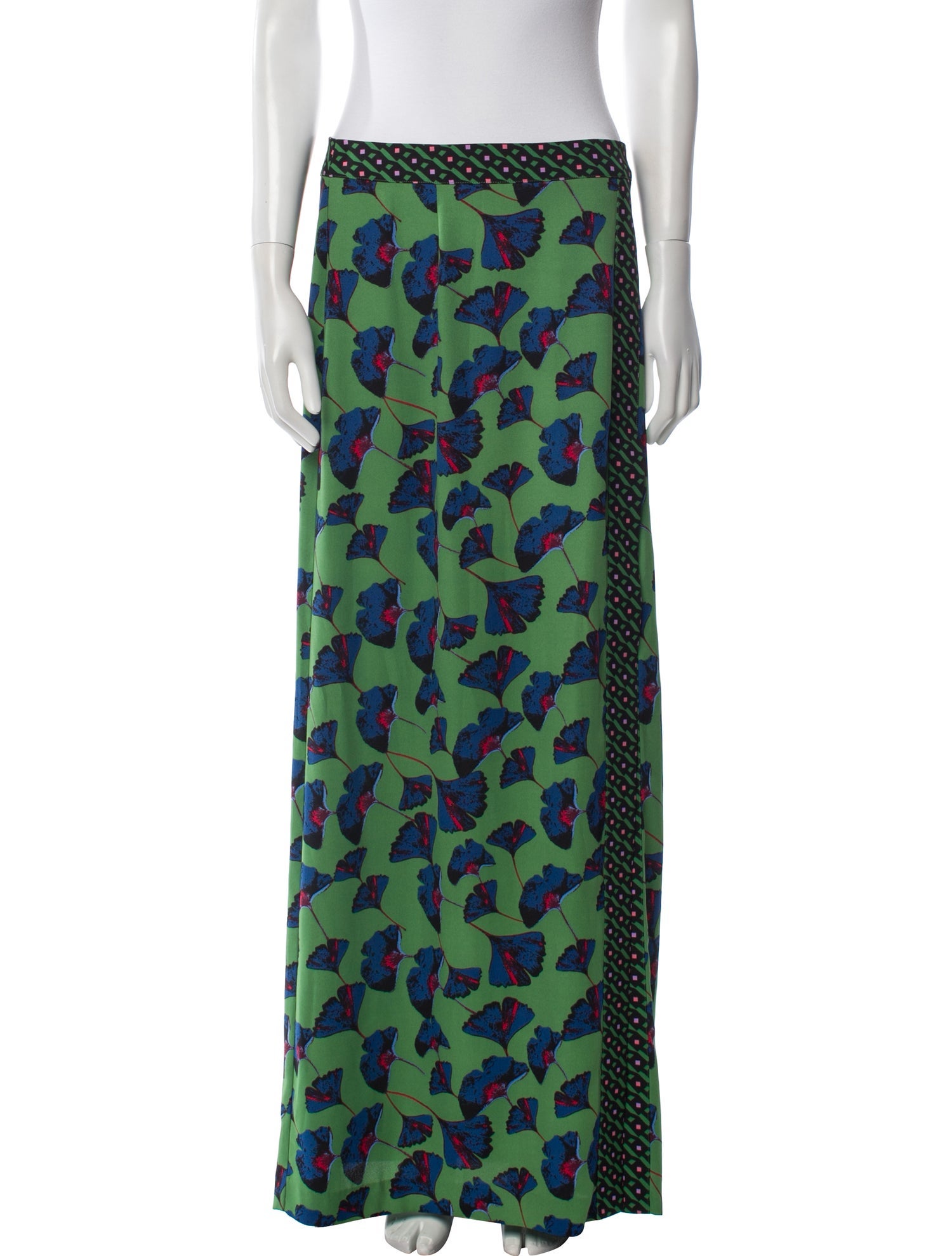 Diane von Furstenberg Floral Print Long Skirt
