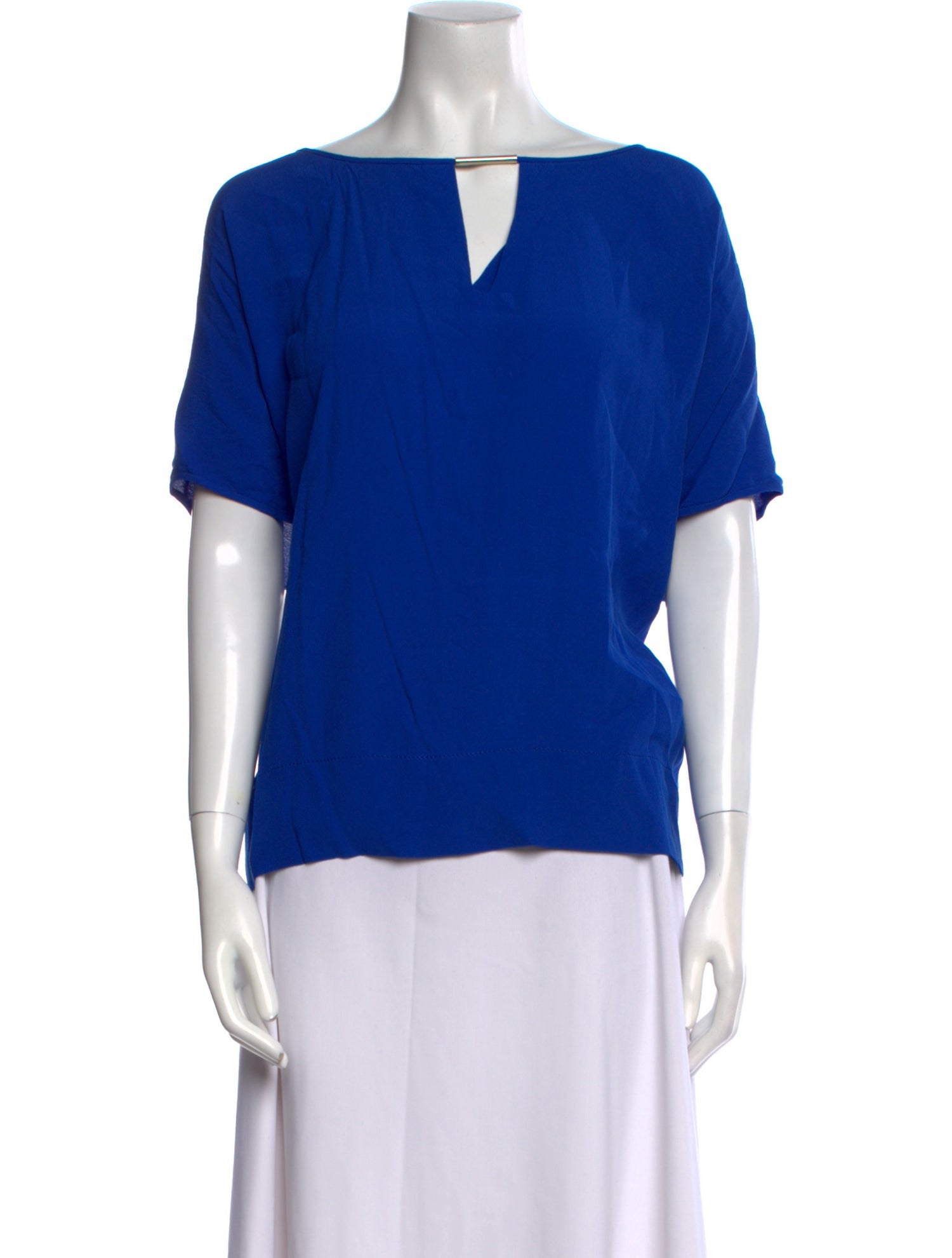 Diane von Furstenberg V-Neck Short Sleeve Blouse