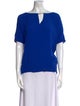 Diane von Furstenberg V-Neck Short Sleeve Blouse