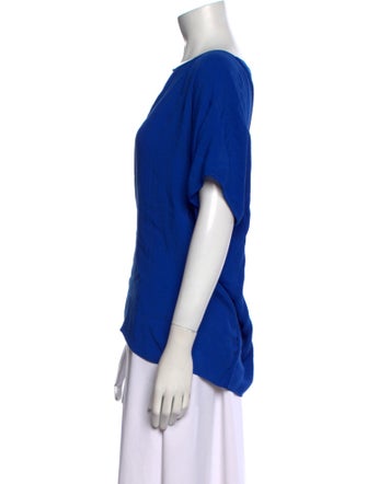 Diane von Furstenberg V-Neck Short Sleeve Blouse