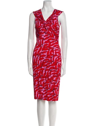 Diane von Furstenberg Printed Knee-Length Dress