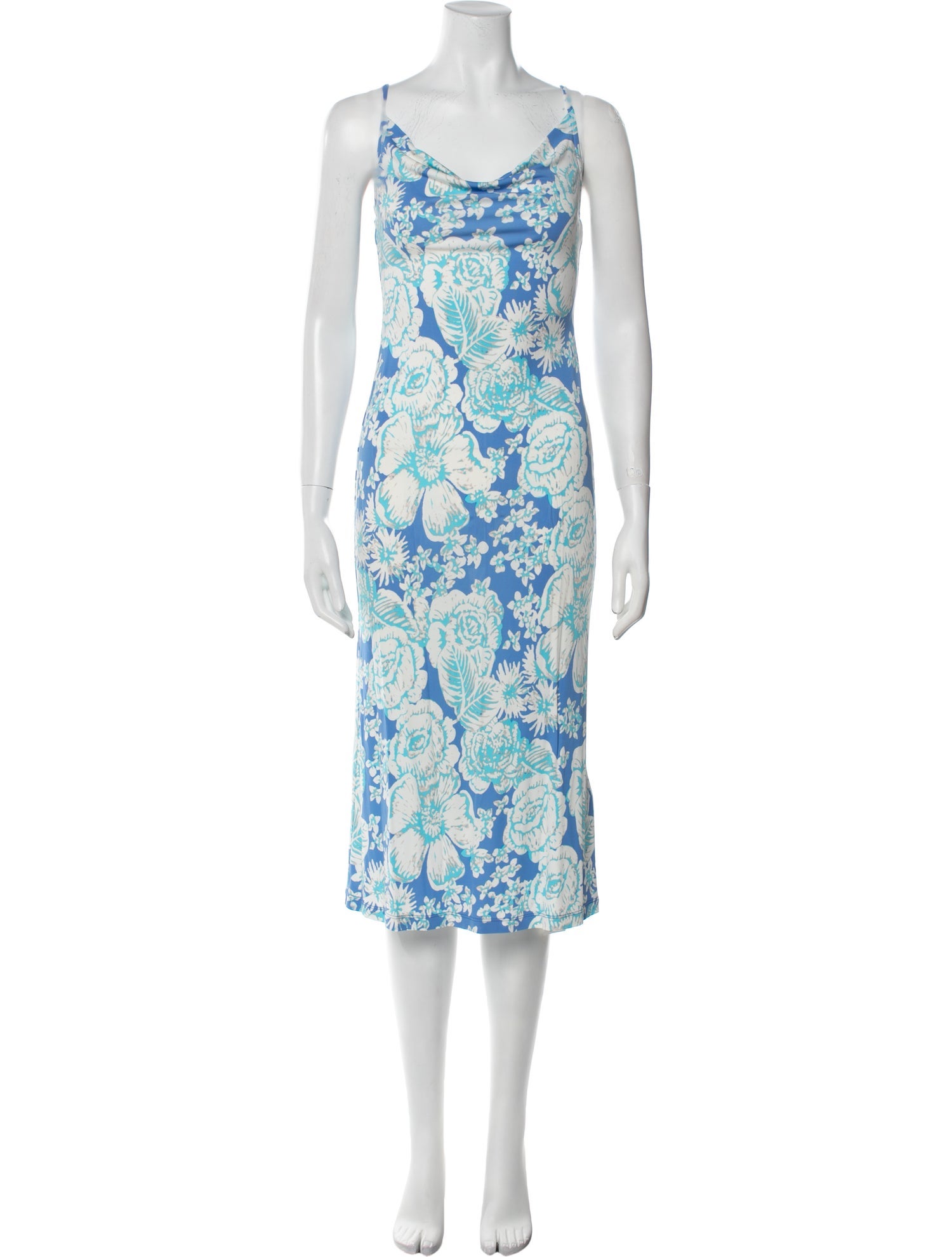 Diane von Furstenberg Floral Print Midi Length Dress w/ Tags