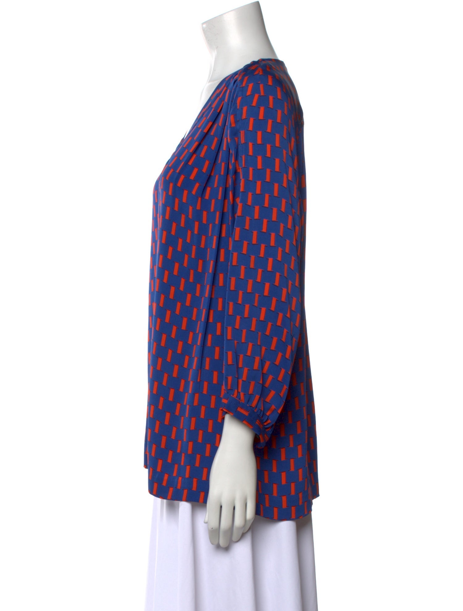 Diane von Furstenberg Silk Printed Blouse