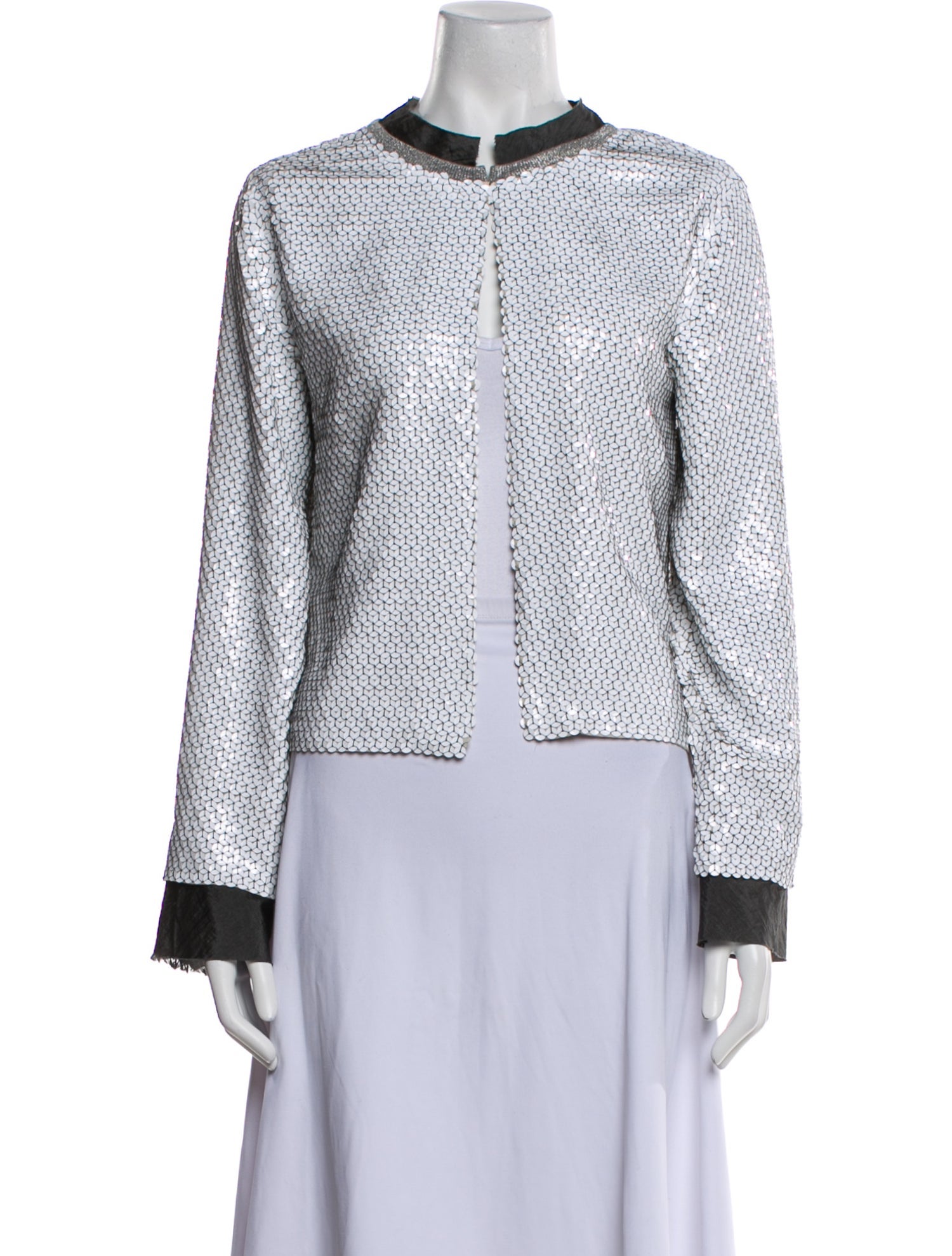 Diane von Furstenberg Silk Tweed Pattern Evening Jacket