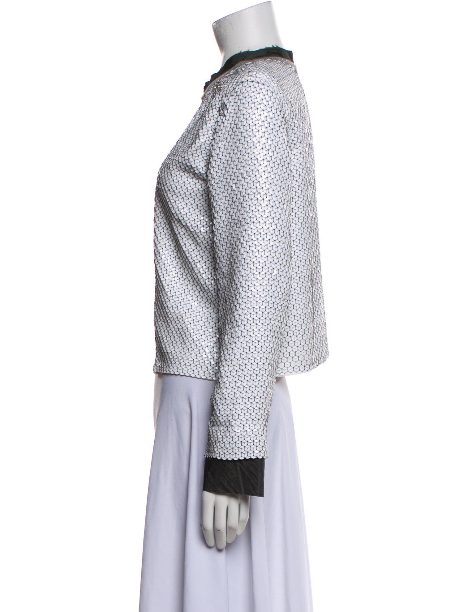 Diane von Furstenberg Silk Tweed Pattern Evening Jacket