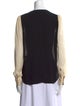 Diane von Furstenberg Silk Colorblock Pattern Button-Up Top