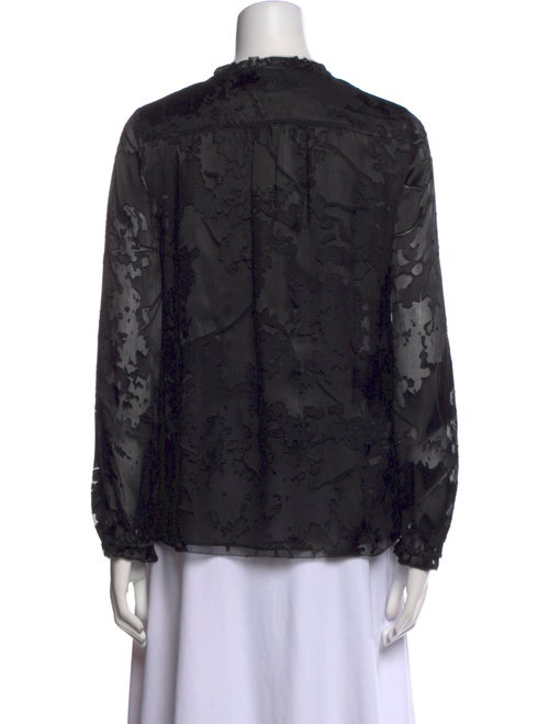 Diane von Furstenberg V-Neck Long Sleeve Blouse
