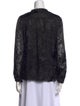 Diane von Furstenberg V-Neck Long Sleeve Blouse