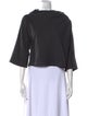 Diane von Furstenberg Wool Bateau Neckline Crop Top