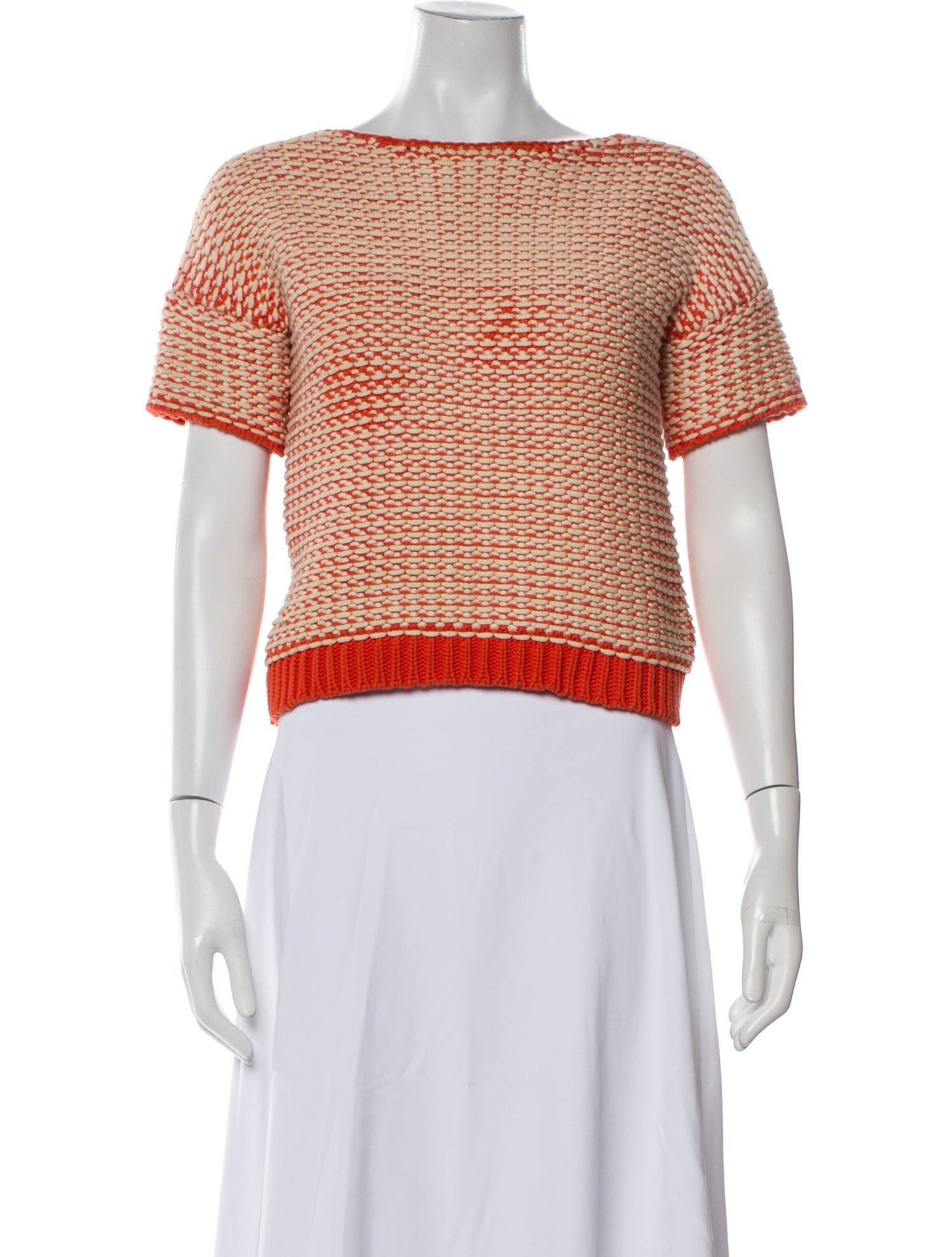 Diane von Furstenberg Colorblock Pattern Bateau Neckline Sweater
