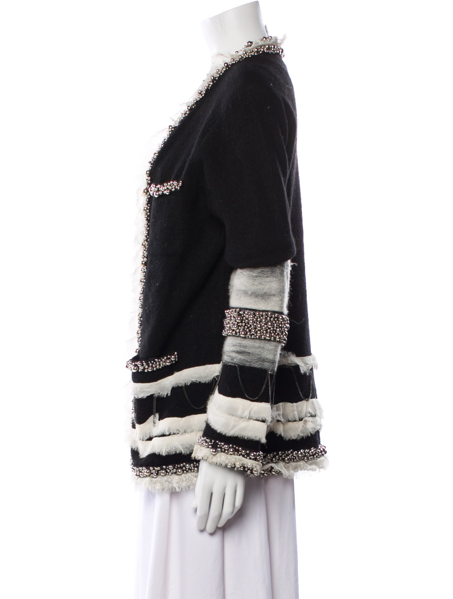 Diane von Furstenberg Wool Striped Denim Jacket