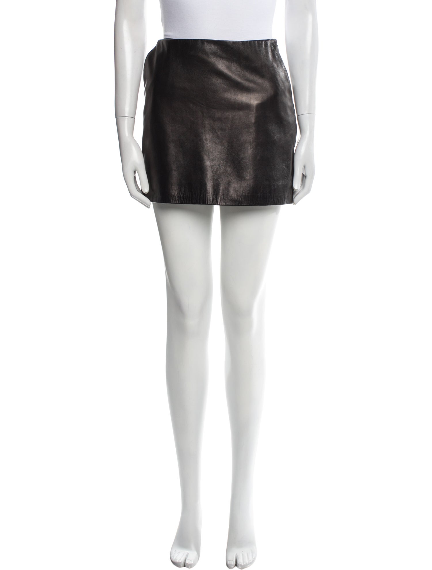Diane von Furstenberg Lamb Leather Mini Skirt w/ Tags